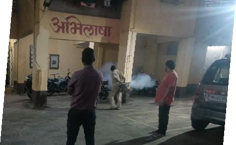 डास प्रादुर्भाव नियंत्रणाकरिता सायंकालीन विशेष धुरीकरण मोहिमेचे आयोजन