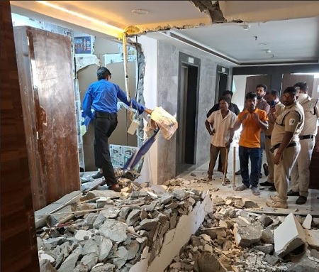 घणसोली विभागात अनधिकृत बांधकामावर धडक कारवाई