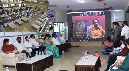 कल्याण डोंबिवली येथे कोविड समर्पित काळजी केंद्र,चाचणी प्रयोगशाळेचे मुख्यमंत्र्यांच्या हस्ते उदघाटन