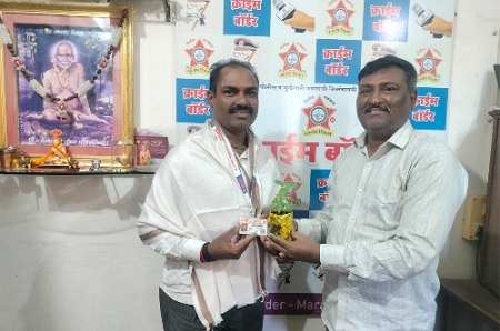 रामेश्वर पुंजाबा काळे (महाराज) यांची क्राईम बॉर्डरच्या प्रतिनिधी पदी नियुक्ती