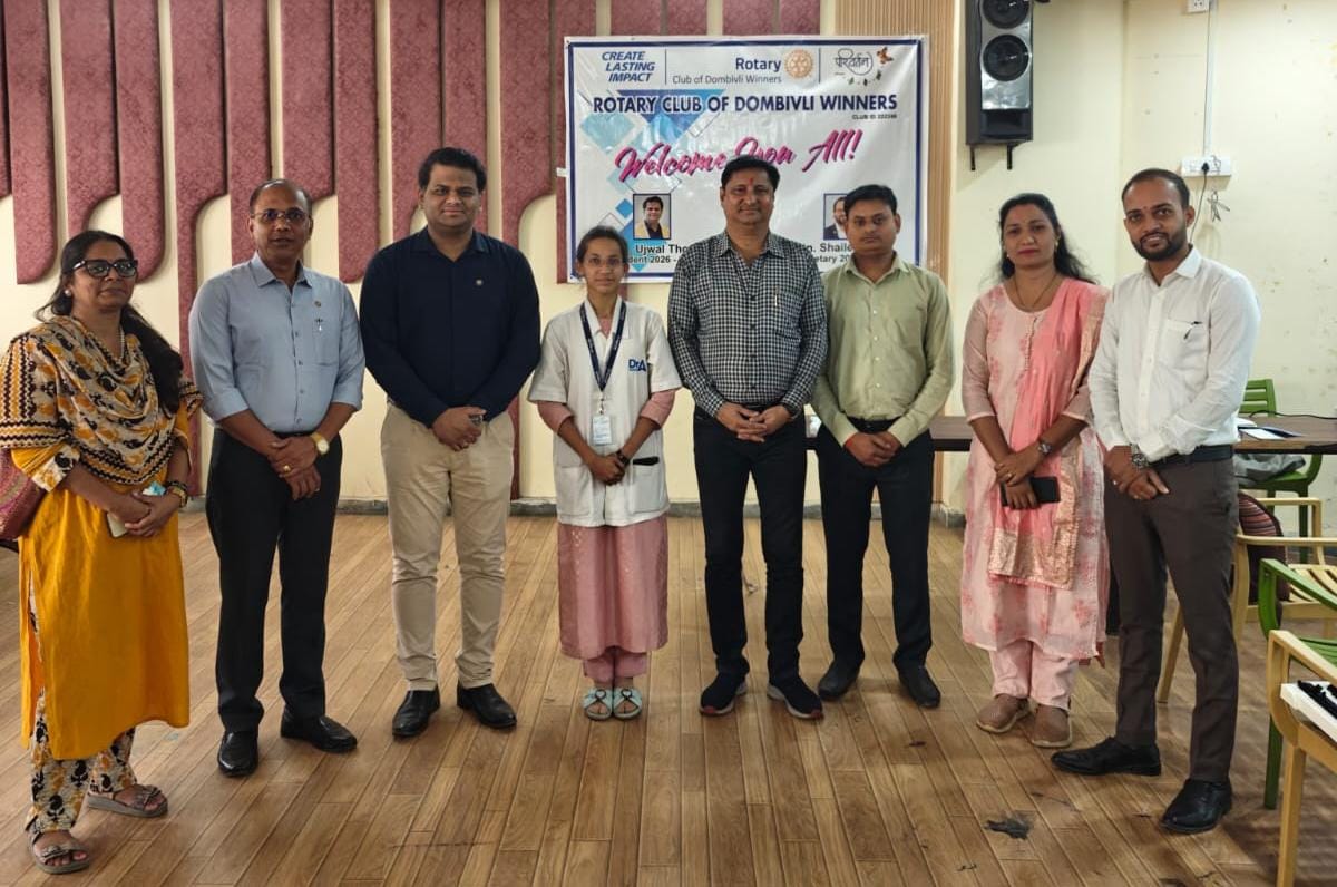 रोटरी क्लब ऑफ डोंबिवली विनर्सतर्फे कल्याणमध्ये मोफत नेत्रतपासणी शिबिर संपन्न
